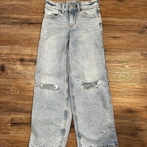 Abercrombie Kids High Rise Wide Leg Jeans size 7/8 LONG